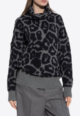 Stella McCartney Animal Motif High-Neck Sweater