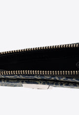 Marc Jacobs Monogram Denim Top-Zip Wallet