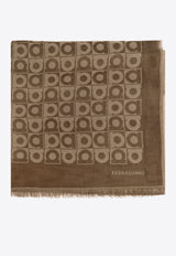 Ferragamo Gancini Monogram Fringed Scarf