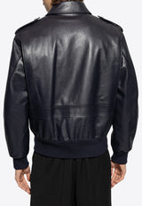 Leather Zip-Up Jacket