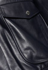 Leather Zip-Up Jacket