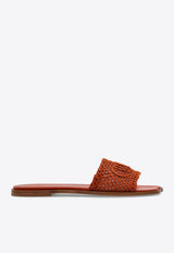 Chloé Soleil Woven Strap Flat Sandals