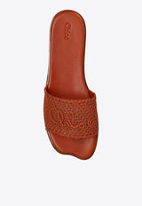 Chloé Soleil Woven Strap Flat Sandals