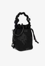 GANNI Mini Bou Studded Bucket Bag