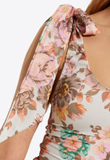 Chloé Floral Print One-Piece Swimsuit