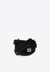 GANNI Apo-G Denim Fringed Crossbody Bag