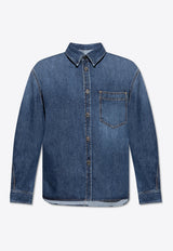 Givenchy Logo Patch Denim Shirt