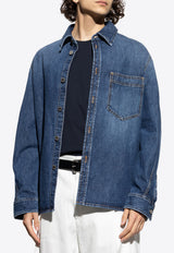 Givenchy Logo Patch Denim Shirt