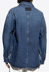 Givenchy Logo Patch Denim Shirt