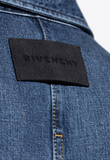 Givenchy Logo Patch Denim Shirt