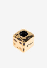 Chloé Cube Dice Bracelet Charm in Brass