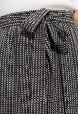 Chloé Gathered Midi Skirt in Silk