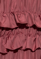 Chloé Sleeveless Ruffled Silk Maxi Dress