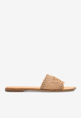 Chloé Soleil Woven Strap Flat Sandals