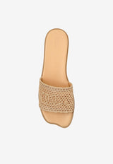 Chloé Soleil Woven Strap Flat Sandals