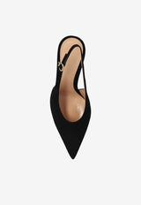 Gianvito Rossi Robbie 85 Slingback Suede Pumps