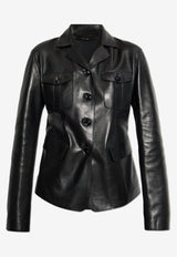 Tom Ford Buttoned Leather Jacket
