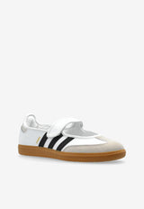 Adidas Originals Samba Jane Leather Sneakers White JR1402 0-FTWWHT ALUMIN CBLACK
