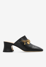 Chloé 55 Charm-Embellished Leather Mules