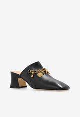 Chloé 55 Charm-Embellished Leather Mules