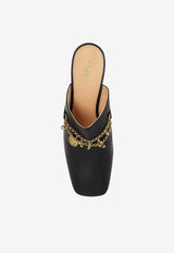 Chloé 55 Charm-Embellished Leather Mules
