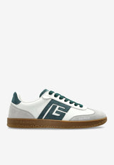 Balmain Swan Suede and Leather Sneakers
