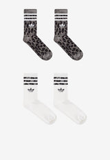 Adidas Originals Leopard Crew Socks - Set of 2