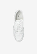 Moschino Paneled Lace-Up Leather Sneakers