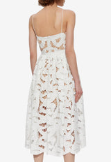 Self-Portrait Embroidered Midi Dress