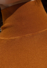 Self-Portrait High-Neck Fitted Top