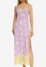 Self-Portrait Floral Midi Shirt Dress