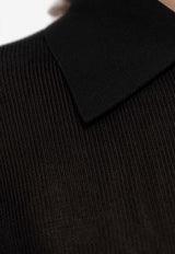 Self-Portrait Long-Sleeved Bodysuit PF25-113T-B 0-BLACK