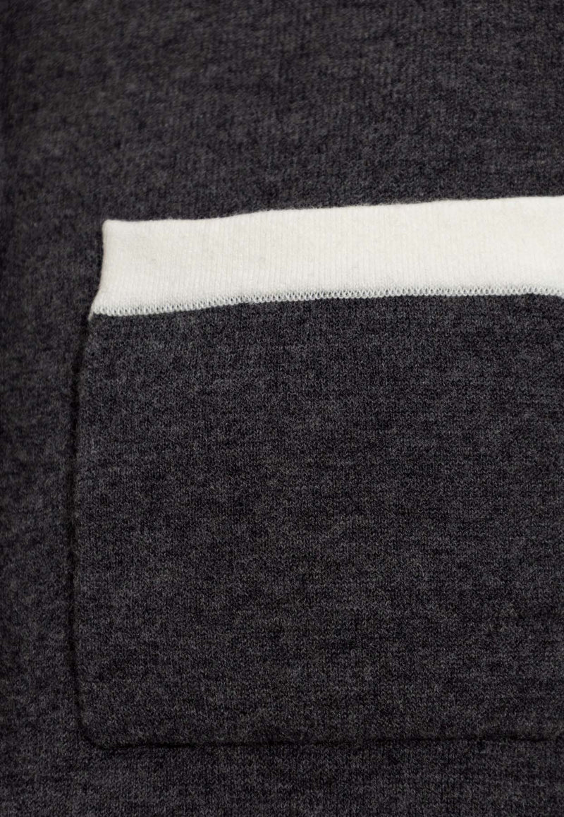 Self-Portrait Buttoned Cardigan - Grey PF25-048C-GR 0-GREY