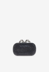Self-Portrait Clutch With Shimmering Crystals - Navy Blue PF25-319-N 0-NAVY