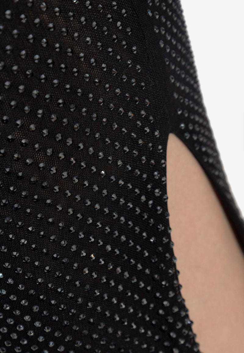 Self-Portrait Studded Lace Gown PF25-100XA-B 0-BLACK