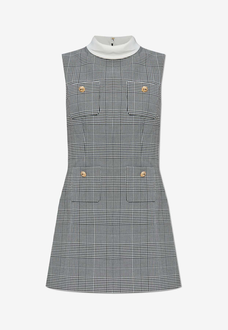 Self-Portrait Sleeveless Dress - Black PF25-016S-BW 0-BLACK AND WHITE