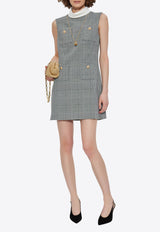 Self-Portrait Sleeveless Dress - Black PF25-016S-BW 0-BLACK AND WHITE