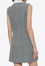 Self-Portrait Sleeveless Dress - Black PF25-016S-BW 0-BLACK AND WHITE