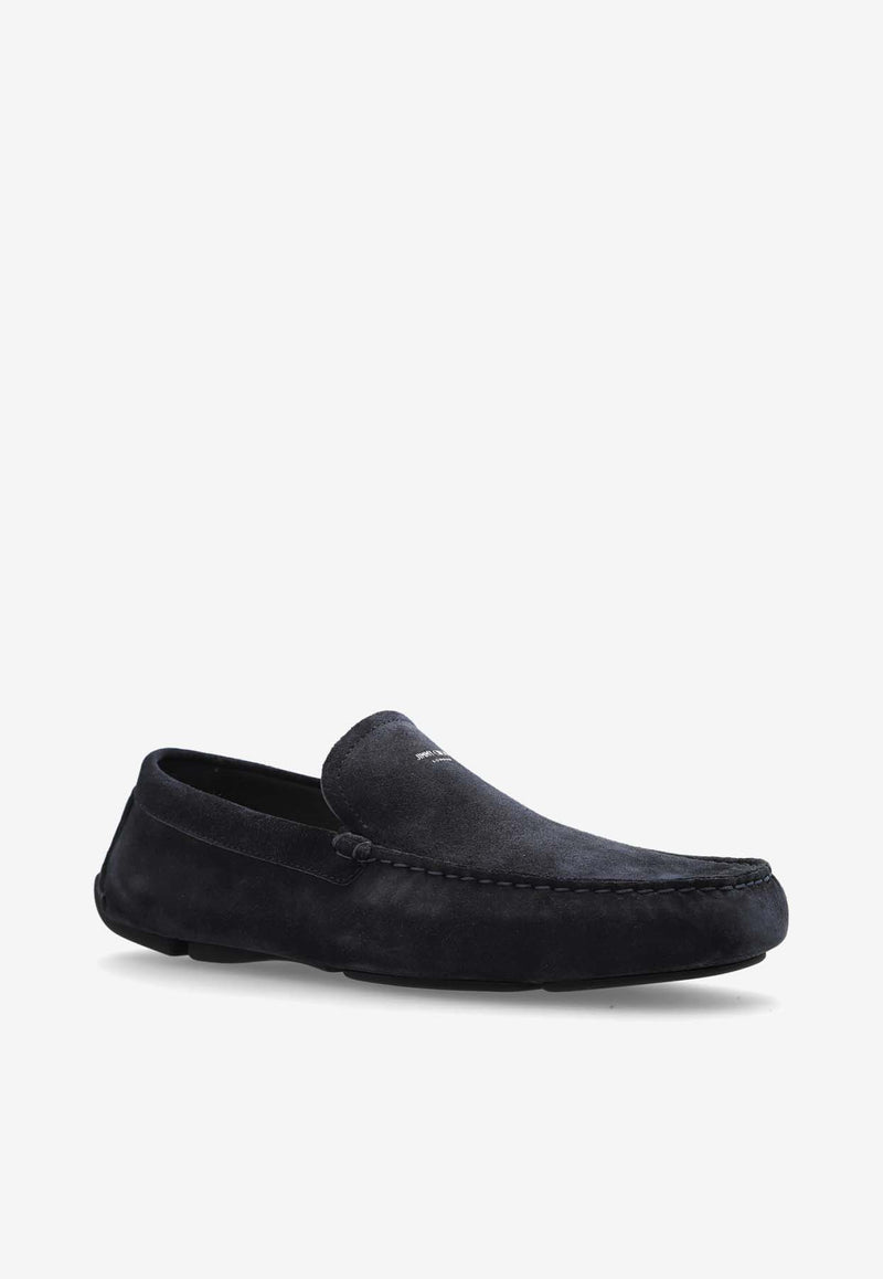 Jimmy Choo Stanly Suede Loafers STANLY DRIVER UUE-NAVY