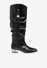 GANNI Slouchy Knee-High Leather Boots