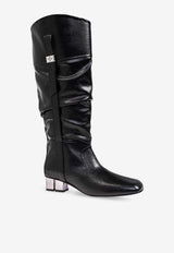 GANNI Slouchy Knee-High Leather Boots