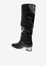GANNI Slouchy Knee-High Leather Boots