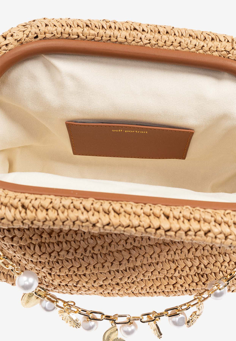 Self-Portrait Handbag - Beige PF25-311-BR 0-BROWN