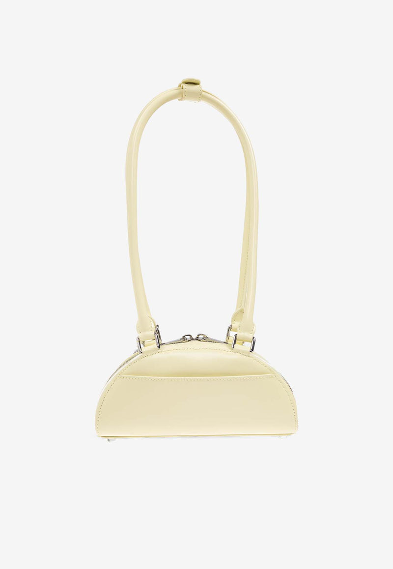 Self-Portrait Mini Leather Curved Shoulder Bag PF25-313A-Y 0-YELLOW