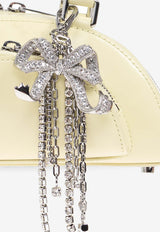 Self-Portrait Mini Leather Curved Shoulder Bag PF25-313A-Y 0-YELLOW