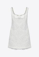 Self-Portrait Tulle Lace Mini Dress PF25-036S-W 0-WHITE