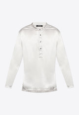 Tom Ford Long-Sleeved Silk Pajama Top