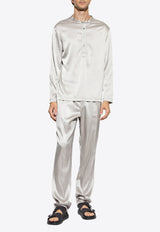 Tom Ford Long-Sleeved Silk Pajama Top