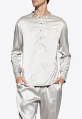 Tom Ford Long-Sleeved Silk Pajama Top