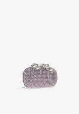 Self-Portrait Shimmering Crystals Clutch Bag PF25-319A-L 0-LILAC